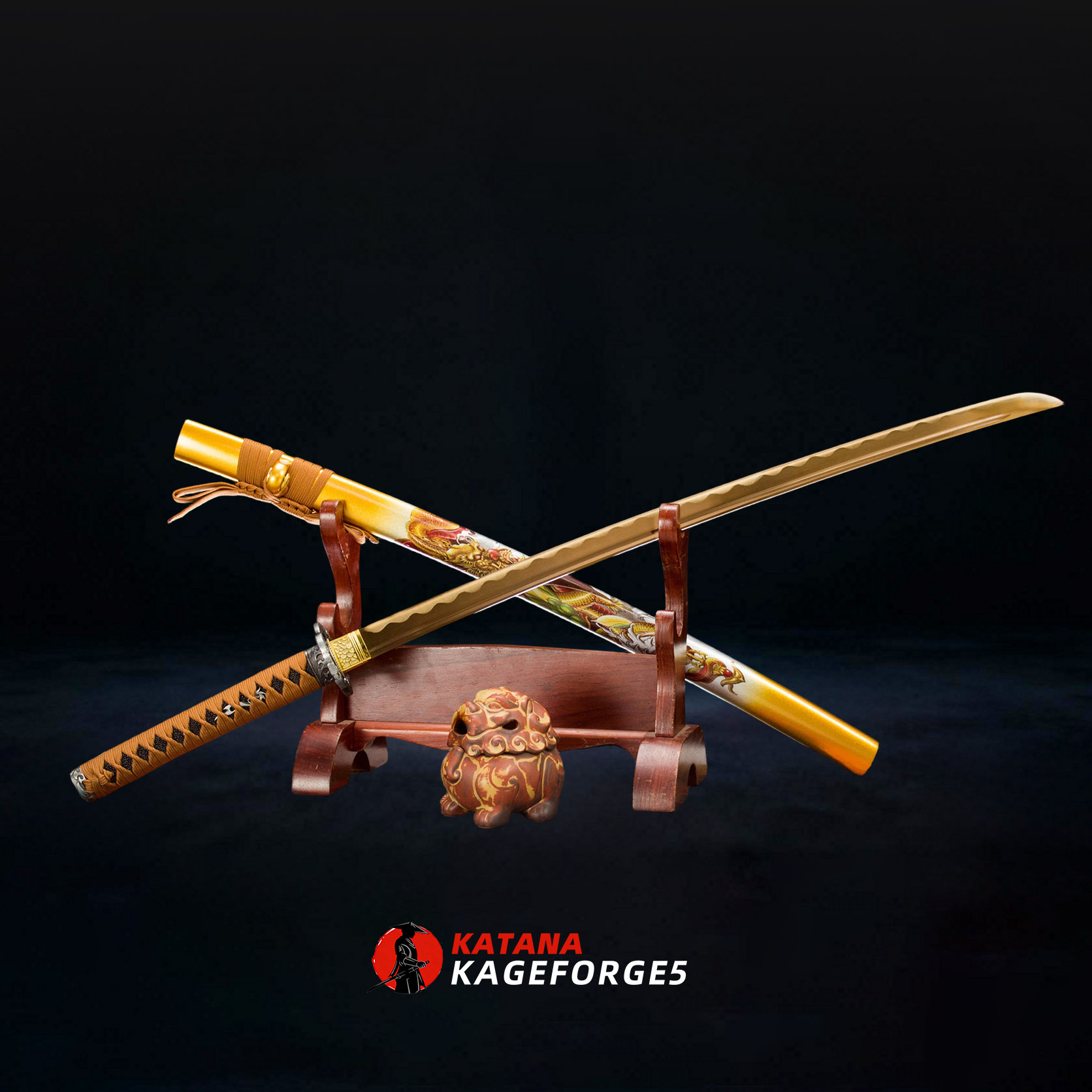 Dust Circle – Earth Element Katana Sword-KAGEFORGE5