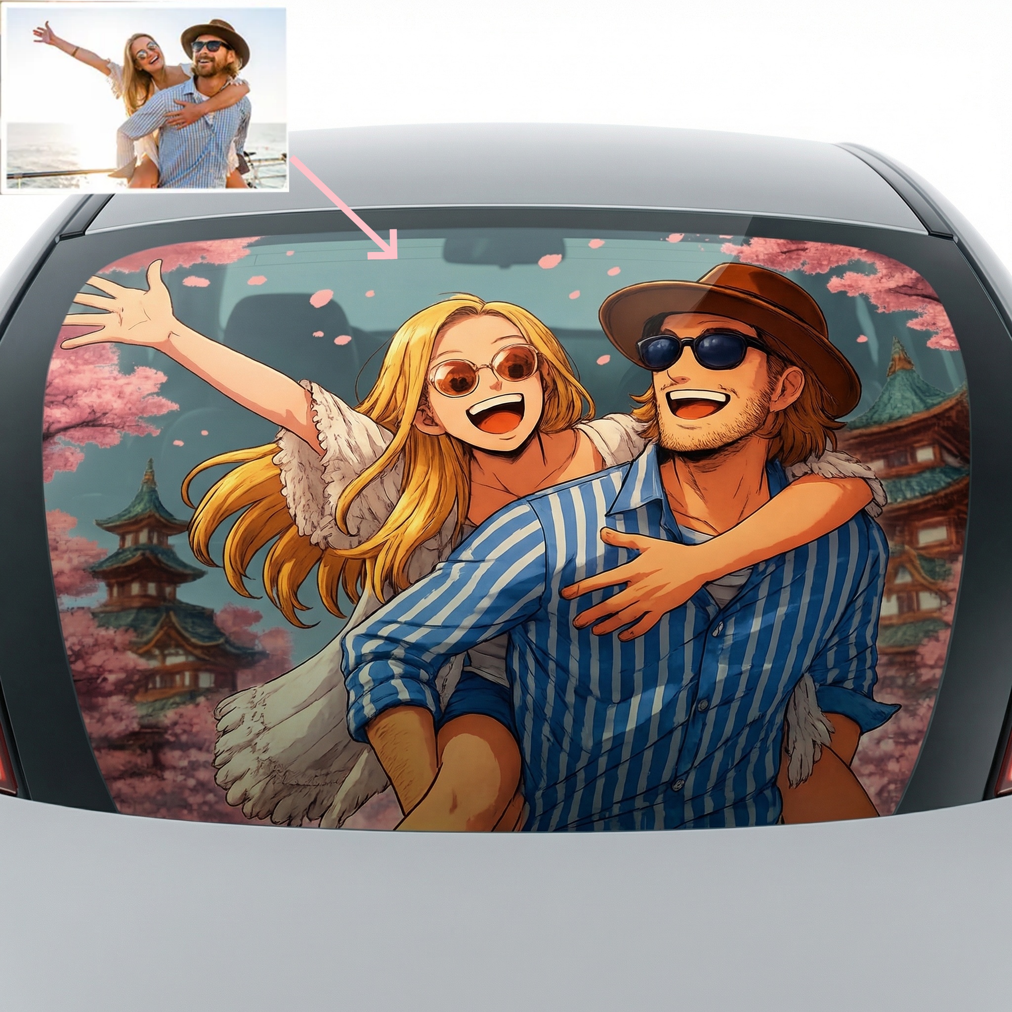 Custom Anime Wanted Couple Portrait, Pirate Theme Gift⚓