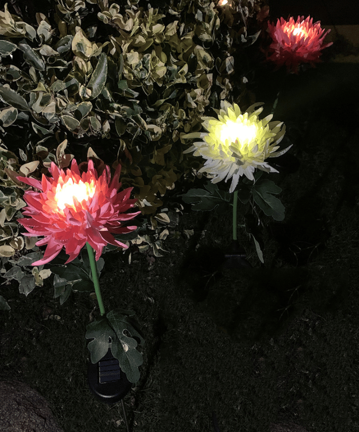 LAST DAY 48% OFF - SPRING ARTIFICIAL Chrysanthemum SOLAR GARDEN STAKE LED
