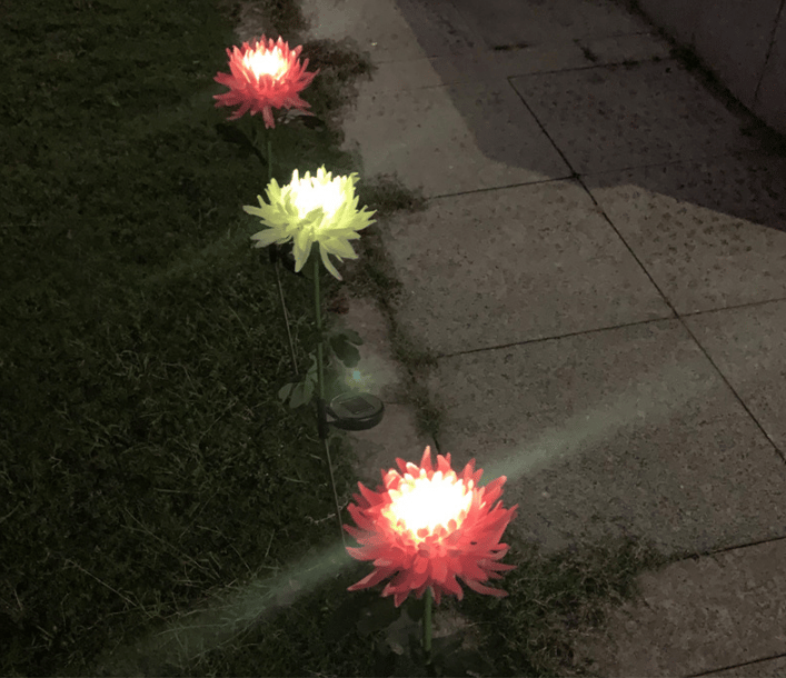LAST DAY 48% OFF - SPRING ARTIFICIAL Chrysanthemum SOLAR GARDEN STAKE LED