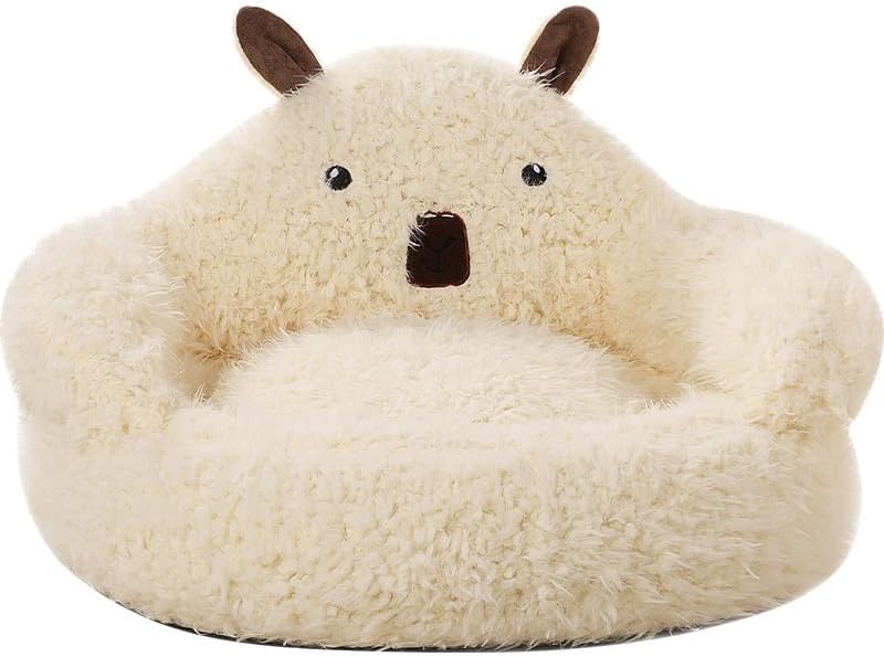 Alpaca round cat bed