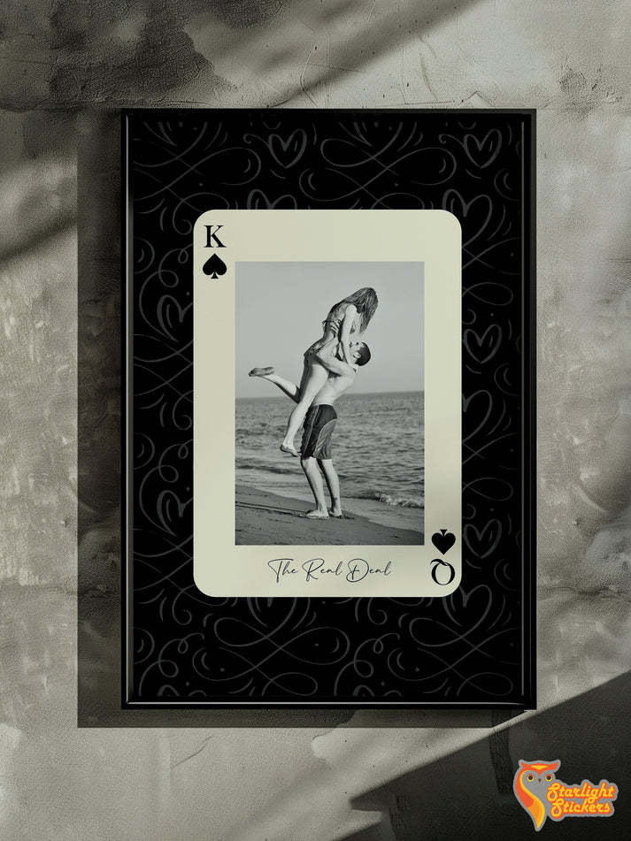 Custom Playing Card Print - Couples Wall Art