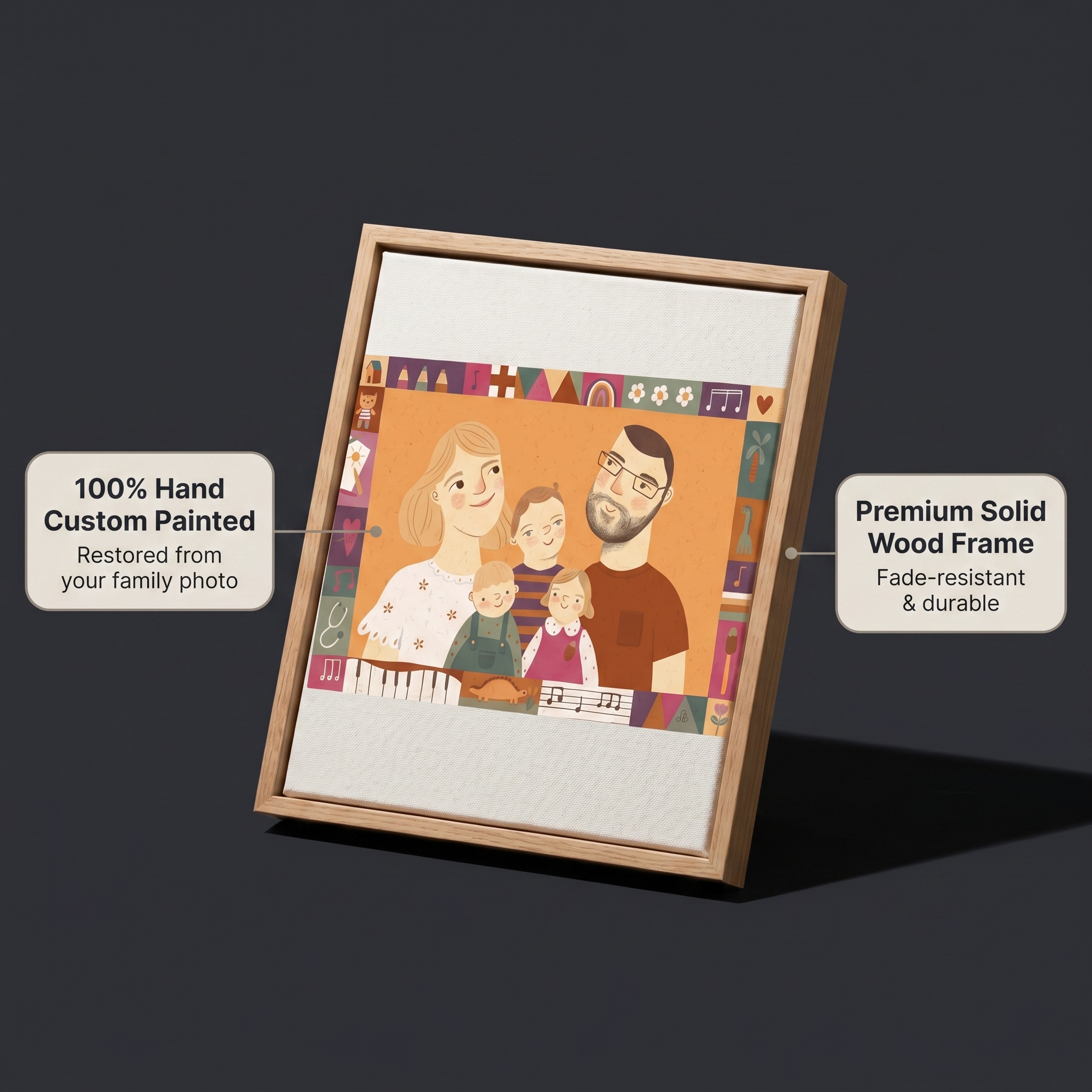 Personalised Hand-Drawn Portrait ✨ Custom Close-Up Illustration Print