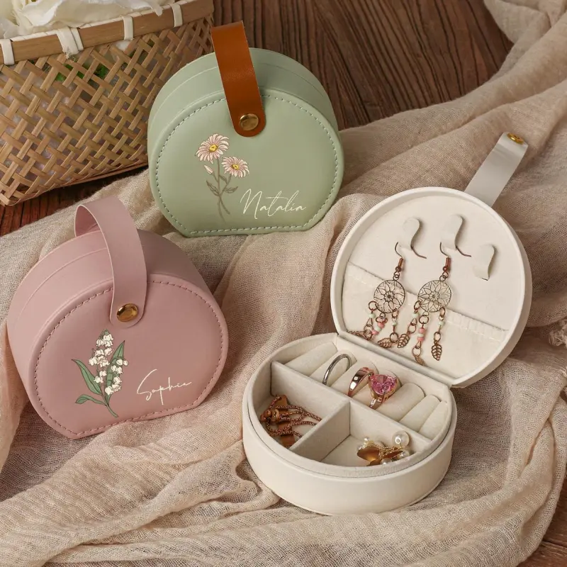 Personalized Floral Jewelry Box