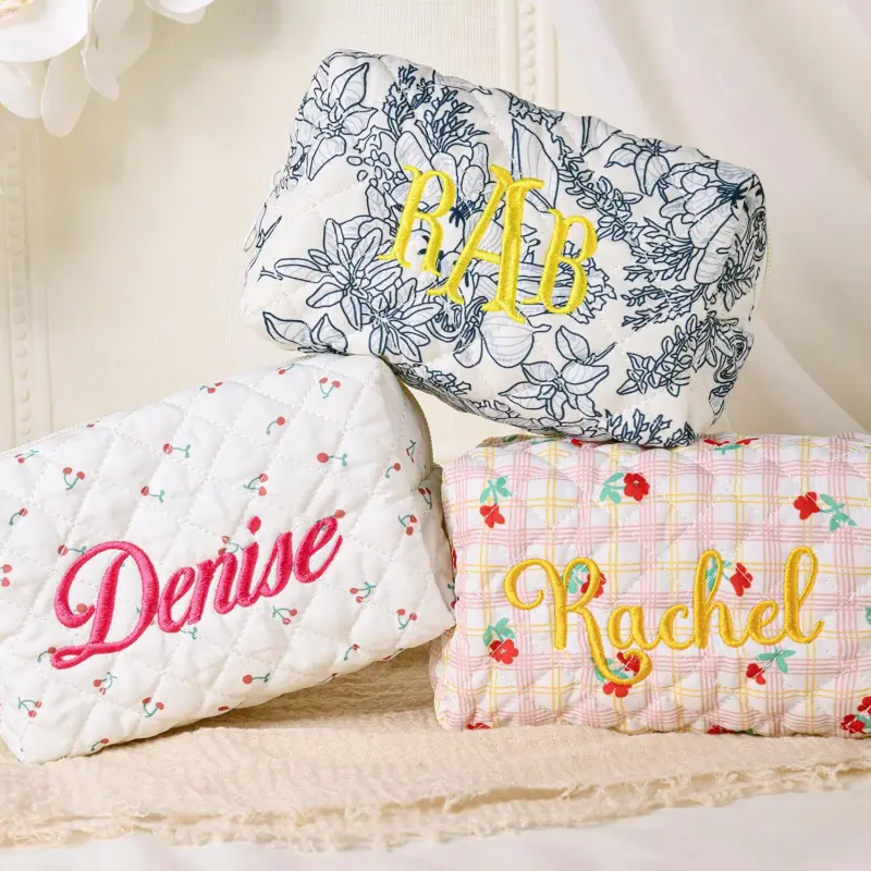 Personalized Embroidered Makeup Bag