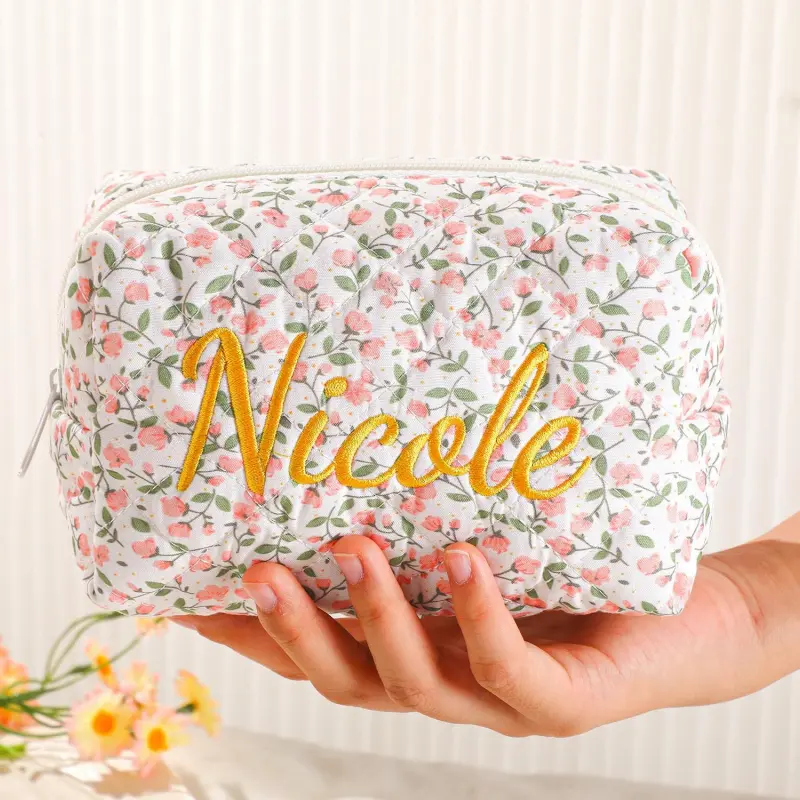 Personalized Embroidered Makeup Bag