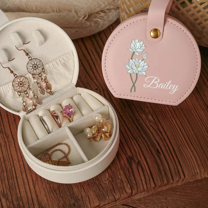Personalized Floral Jewelry Box