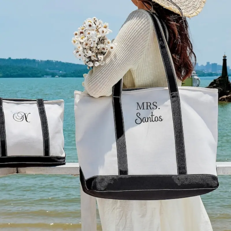 Personalized Embroidered Name Tote Bag