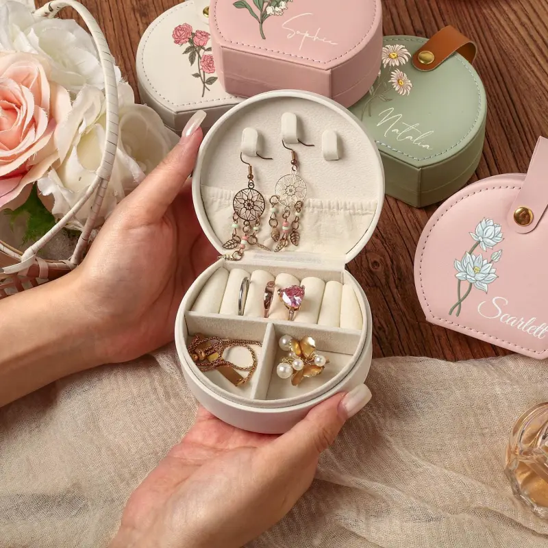 Personalized Floral Jewelry Box