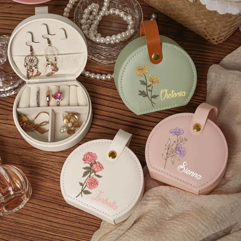 Personalized Floral Jewelry Box