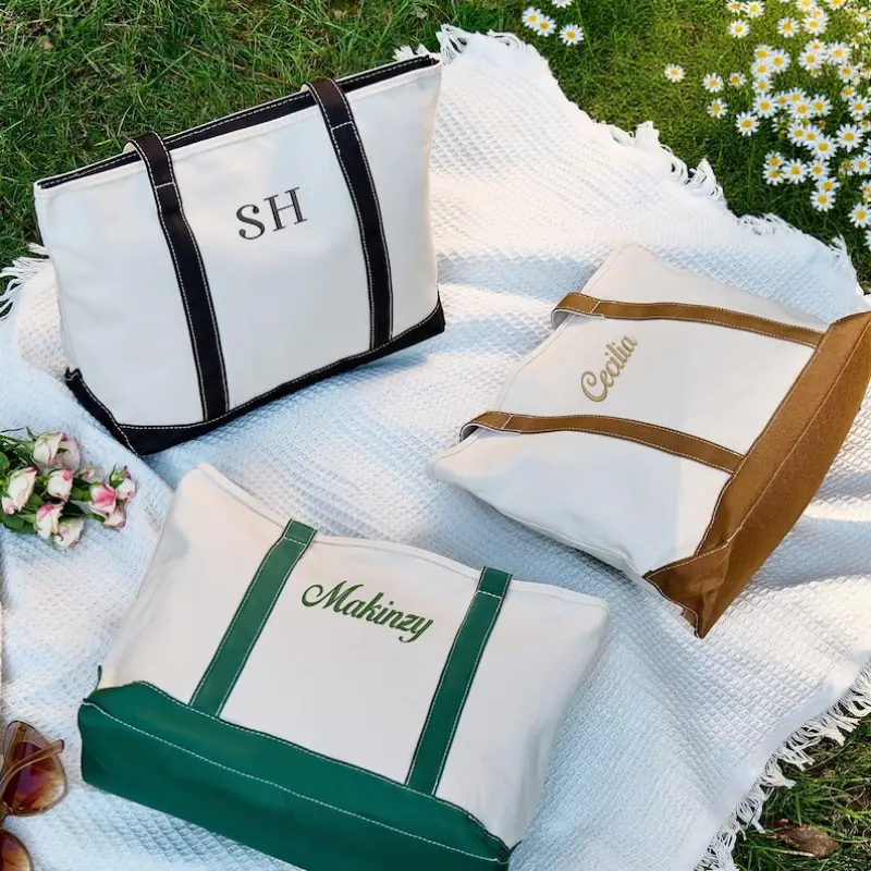Personalized Embroidered Name Tote Bag