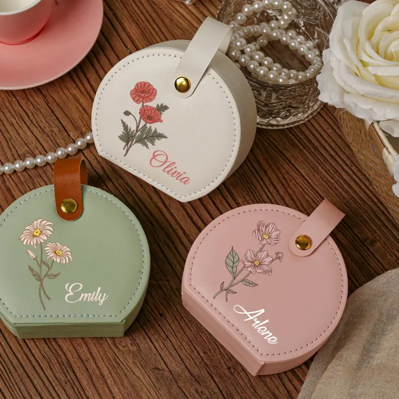 Personalized Floral Jewelry Box