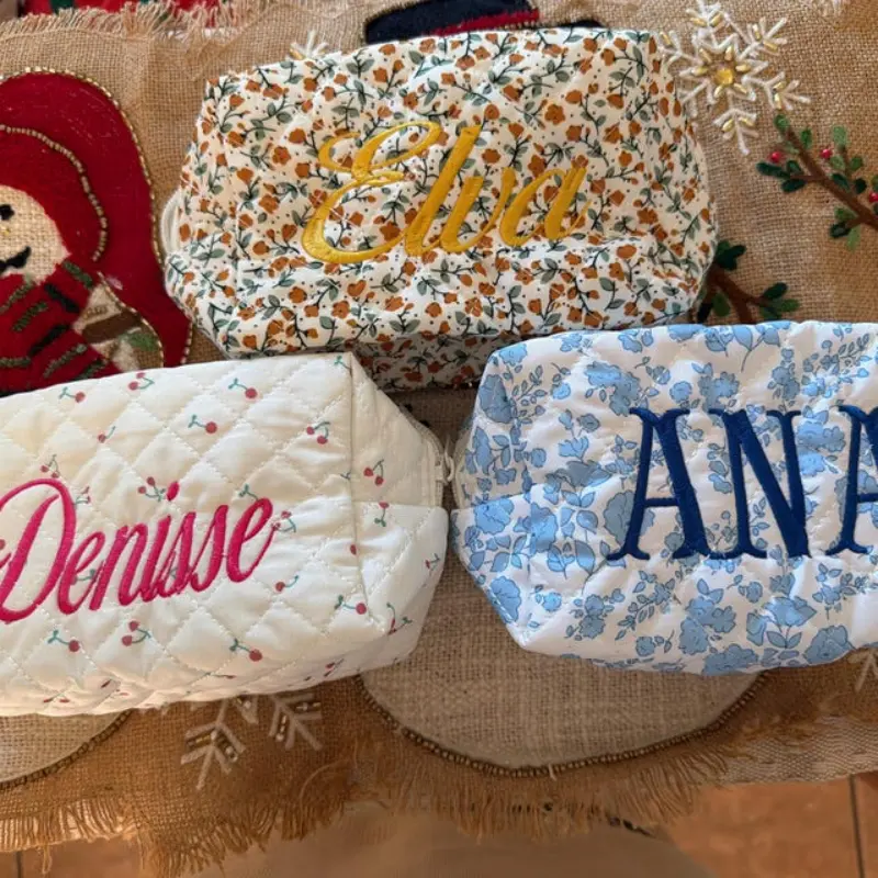 Personalized Embroidered Makeup Bag