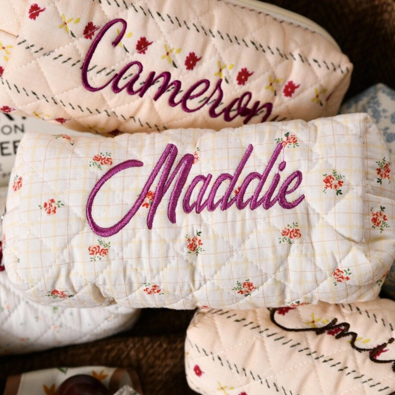 Personalized Embroidered Makeup Brush Bag/Pencil Case