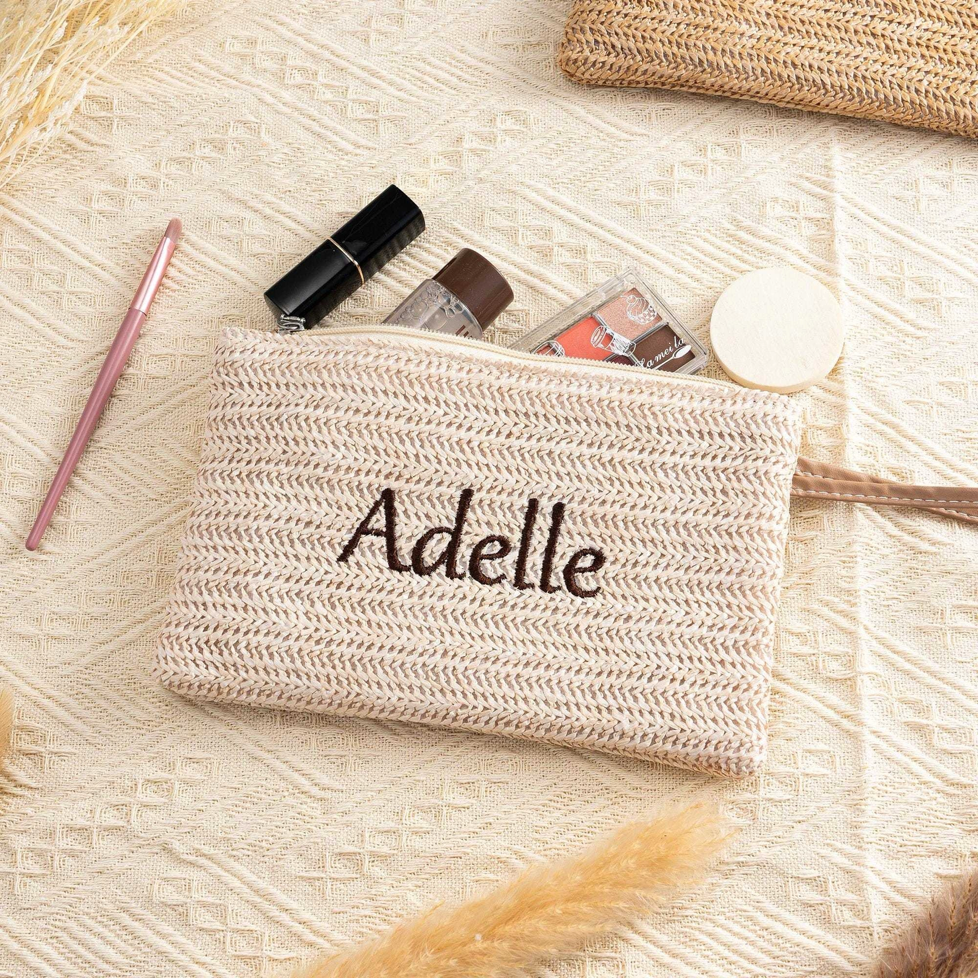 Custom Letter Straw Storage Bag