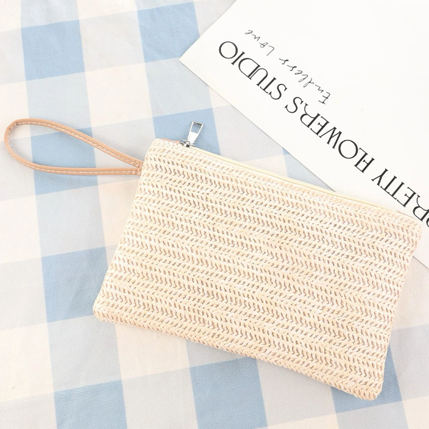 Custom Letter Straw Storage Bag