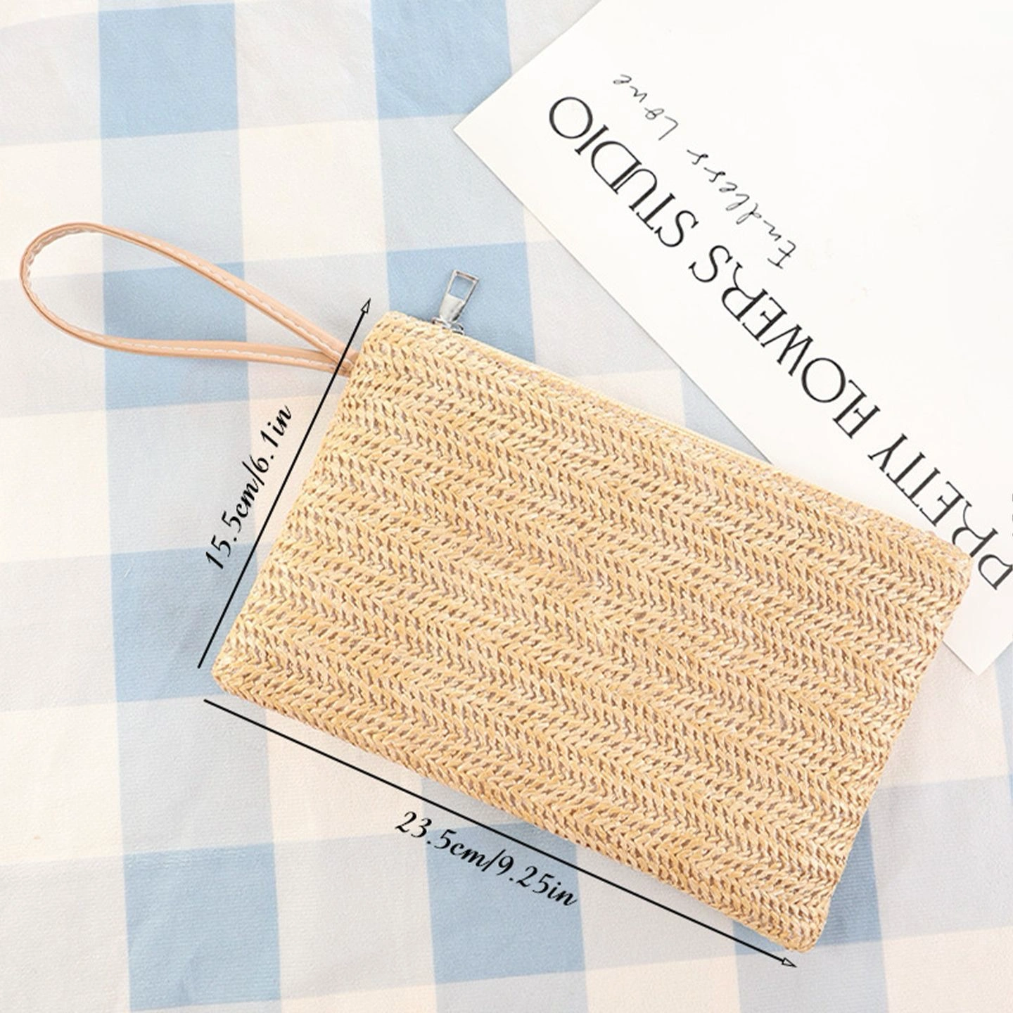 Custom Letter Straw Storage Bag