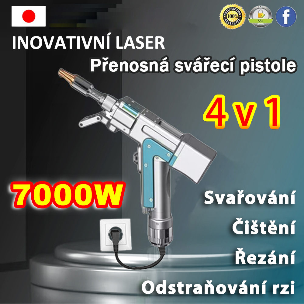 【ULOŽIT 50 %】Makita 7000W 4-v-1 Inovativní přenosná laserová svařovací pistole (svařování + čištění