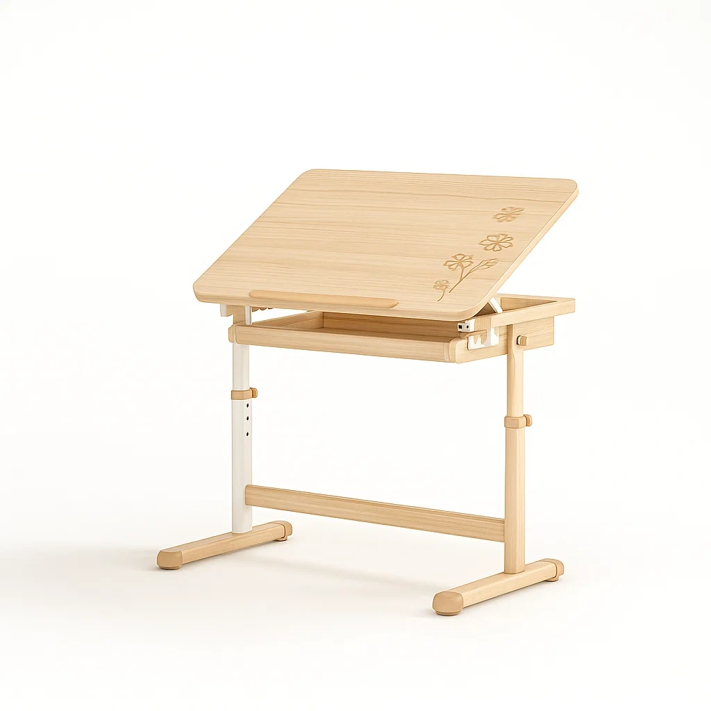 Scrivanie per bambini regolabile in legno e acciaio