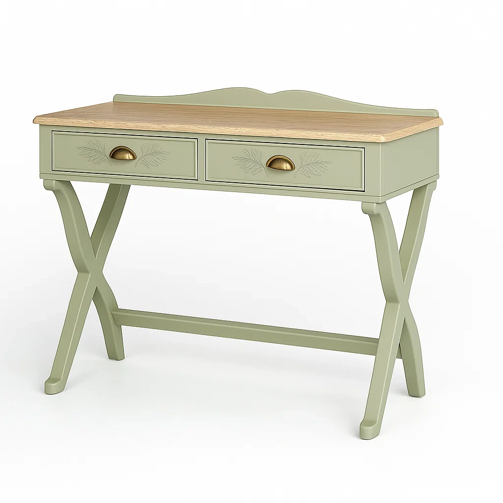 Scrivanie con cassetti in legno verde MDF 100×50×80 cm