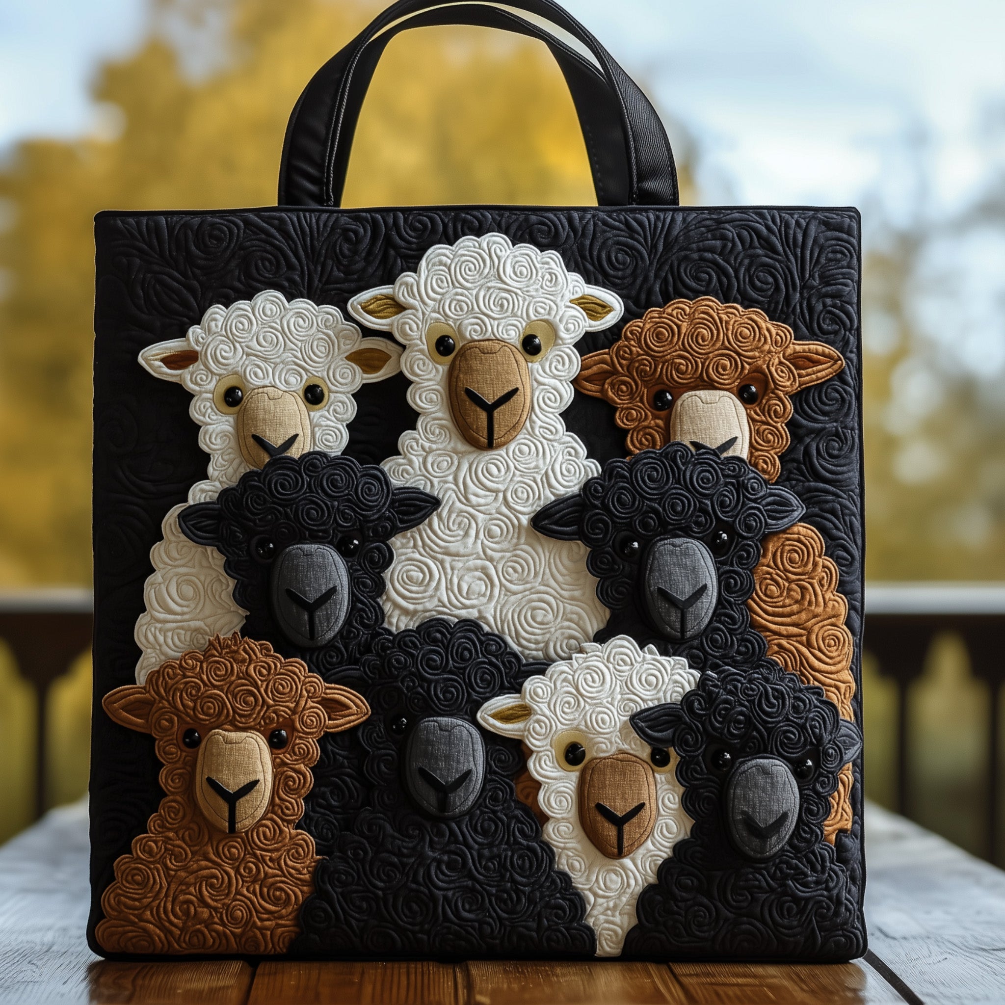 Sheep Serenity Quilted Tote Bag GFTOHD8556