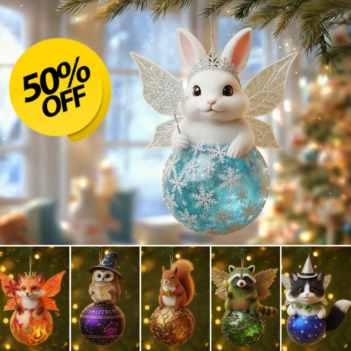 🎁❤️Magic Animal Orbs – Christmas Animal Ornament Balls
