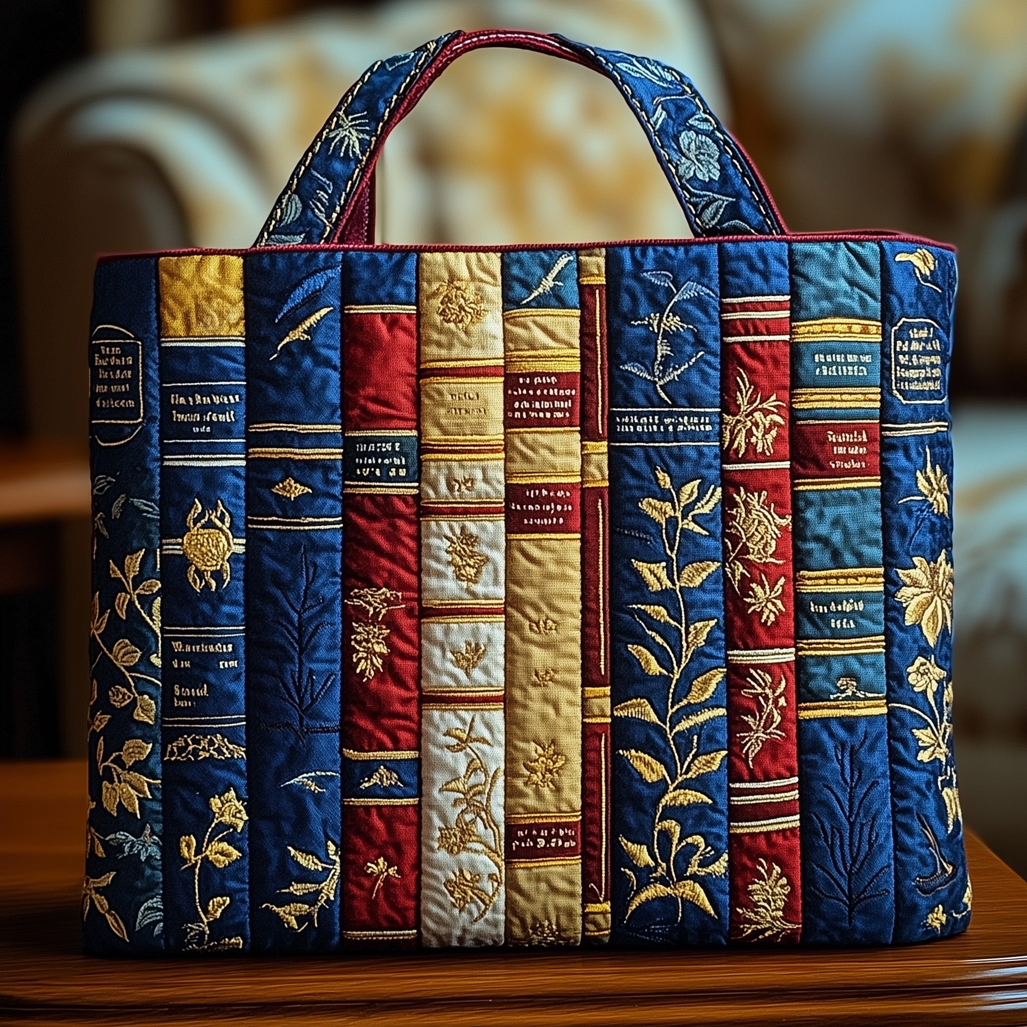 Cozy Book Quilted Tote Bag GFTOMA1573