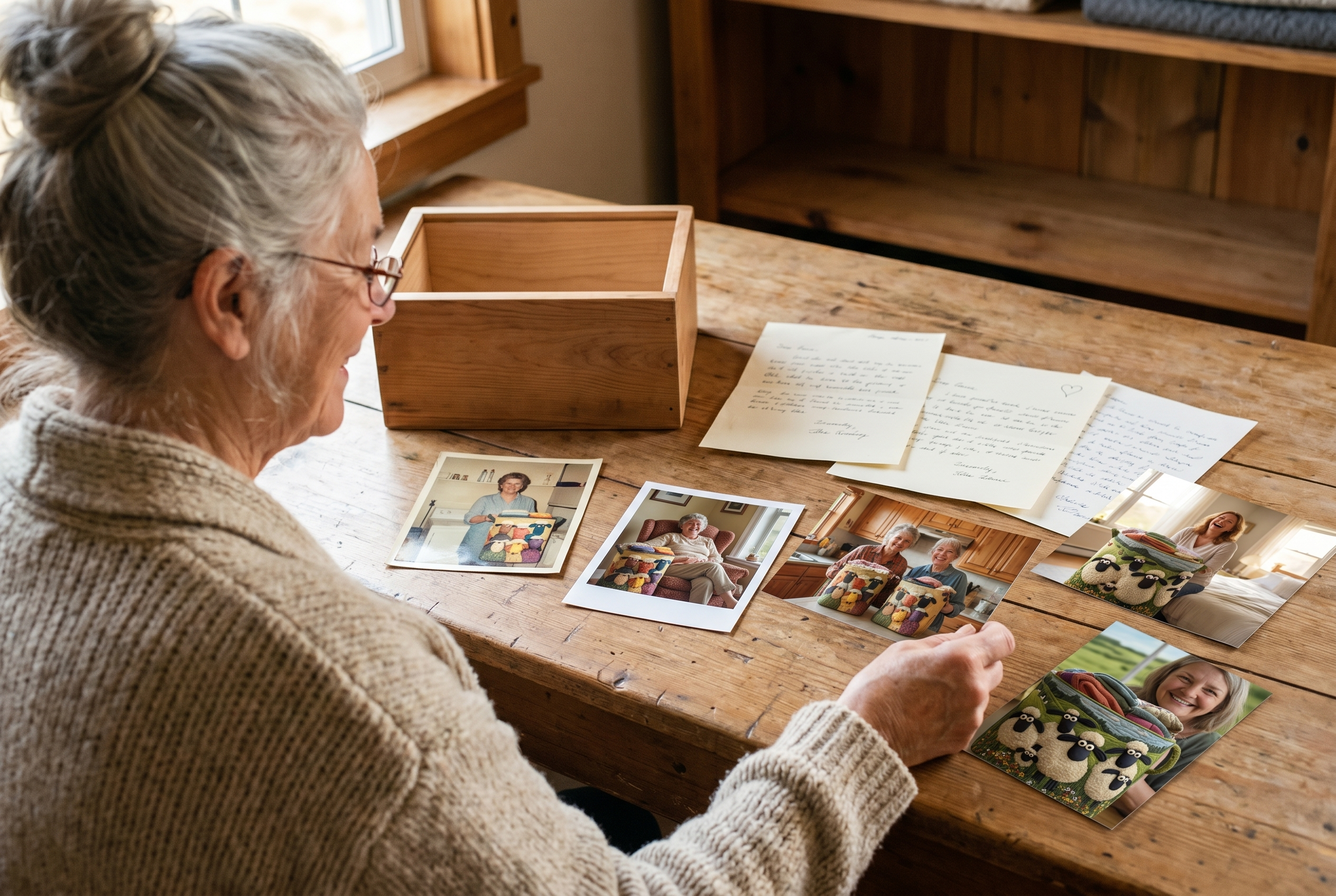 Marty's cigar box with customer letters and photos