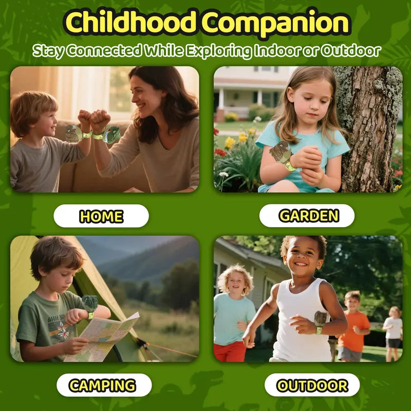 DinoTalk™ Wrist Walkie Talkies - Hands-Free Dino Adventure Play (2-Pack)