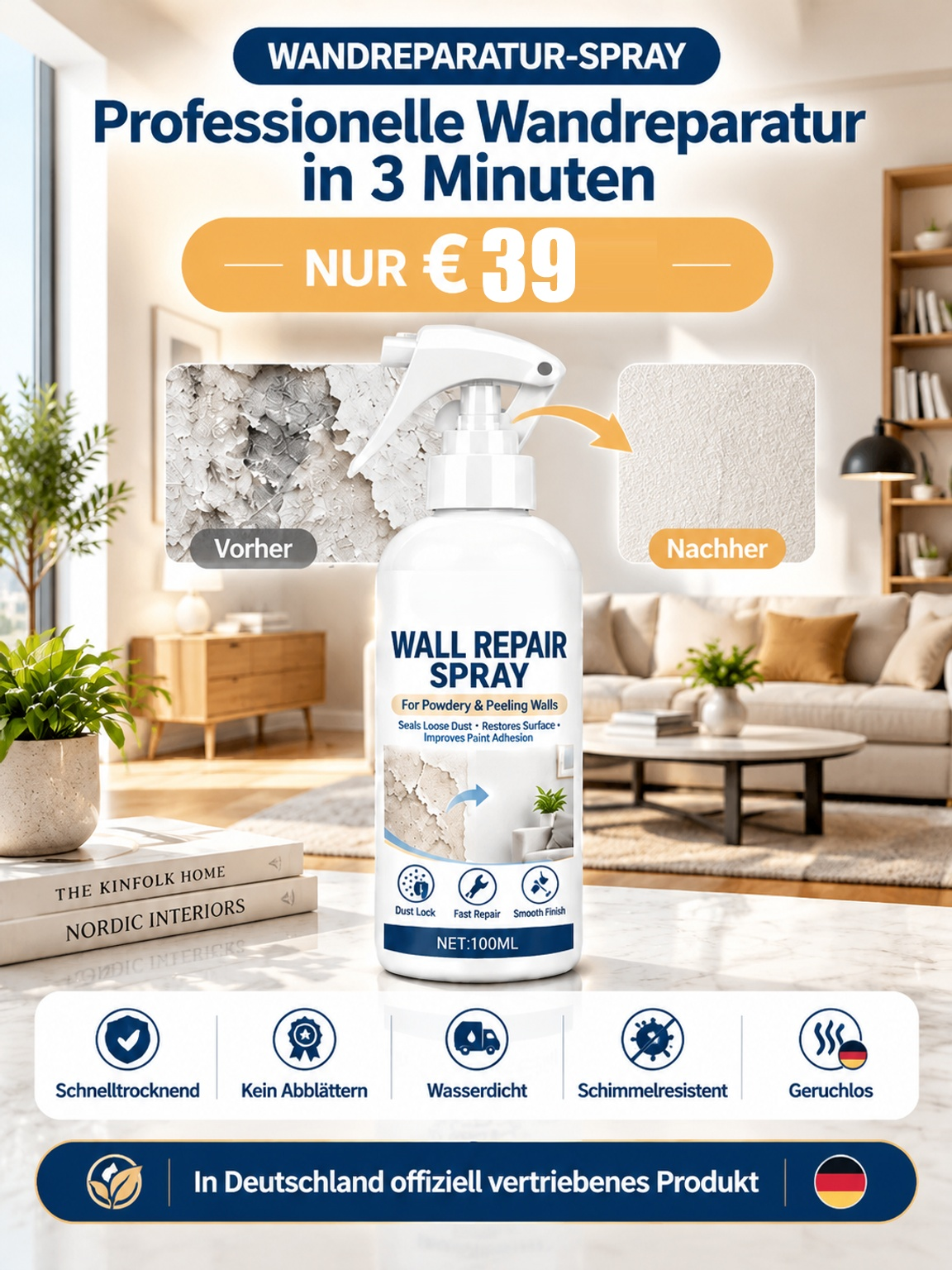 Profi-Reparaturspray gegen Risse & Schimmel