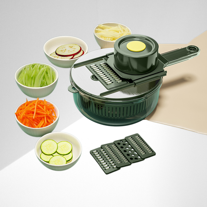 Edelstahl-Multifunktionsreibe und Gemüseschneider