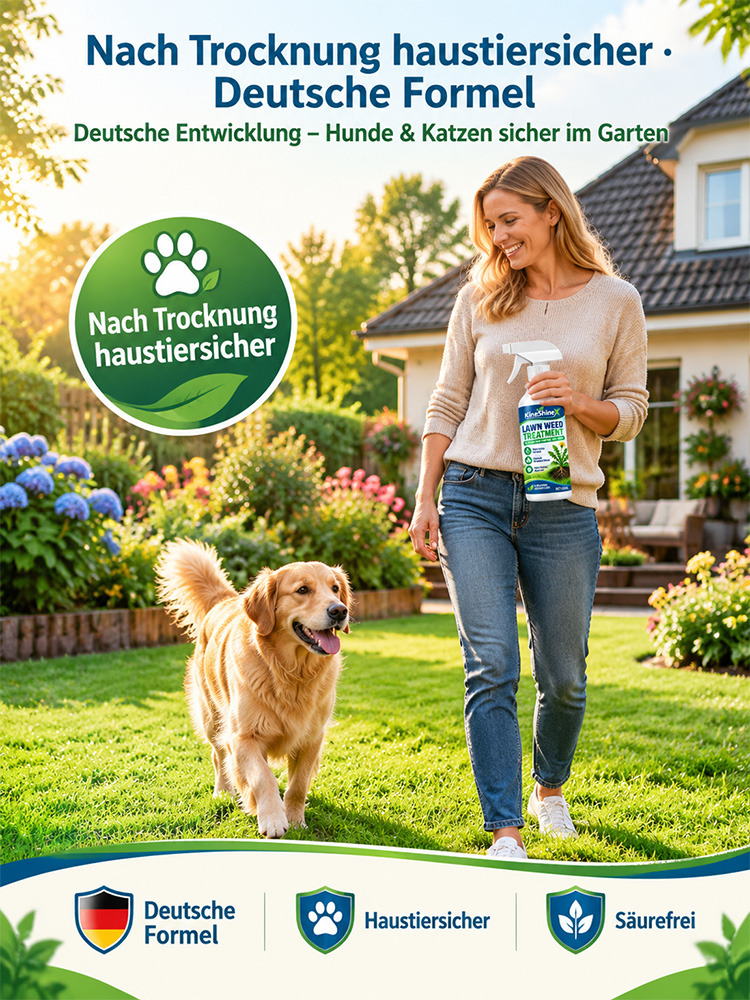 [Wirkt bis in die Wurzeln] Spray zur Unkrautbekämpfung im Rasen | Bio Unkrautvernichter Ohne Glyphosat | Bis zu 5 Jahre Unkrautfrei (-50%)