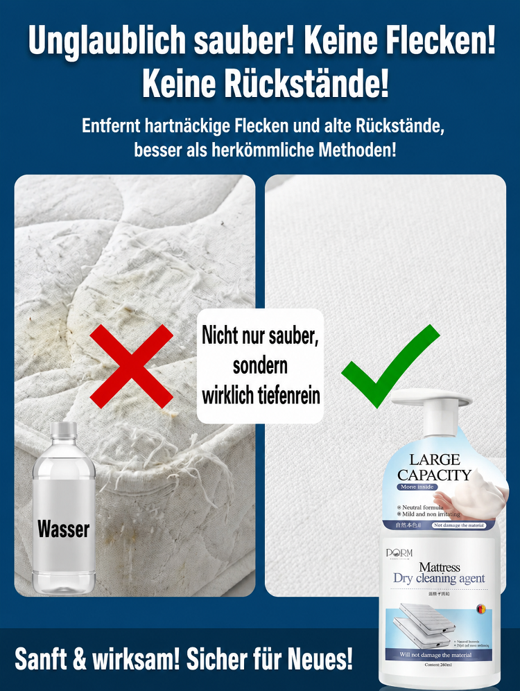 【Ohne Abziehen & Trocknen】Matratzen-Reinigungsspray – Kein Waschen erforderlich
