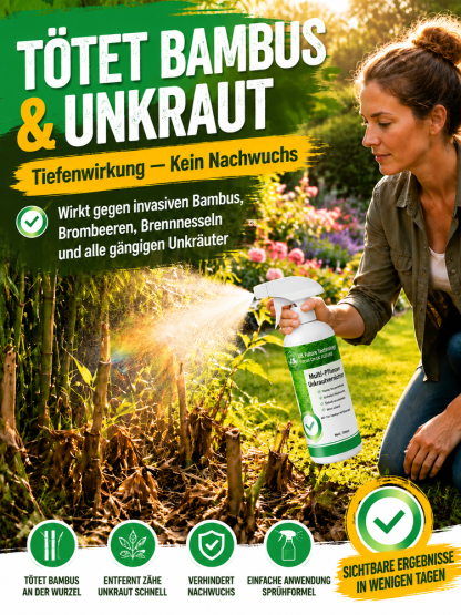 ⏱️ Morgens sprühen, nachmittags sauber! 100% Bio-Unkrautvernichter (Sicher für Hunde & Kinder) ✨