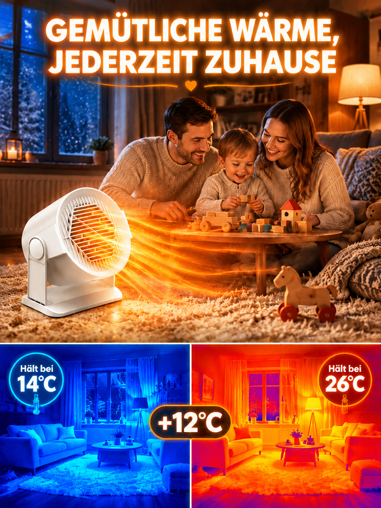 Das Heizwunder für Ihr Zuhause: Schnelles Aufheizen in 3 Sekunden – bis zu 200 m² in nur 3 Minuten warm