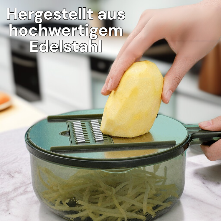 Edelstahl-Multifunktionsreibe und Gemüseschneider