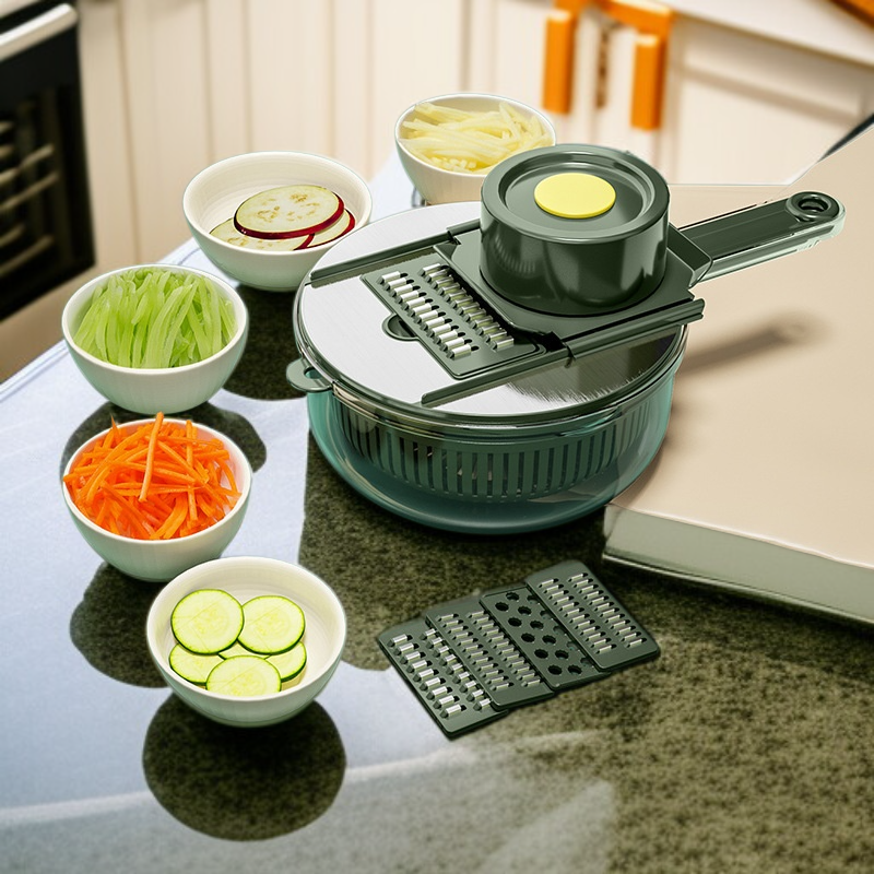 Edelstahl-Multifunktionsreibe und Gemüseschneider