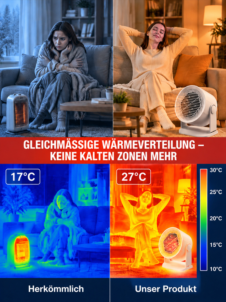 Das Heizwunder für Ihr Zuhause: Schnelles Aufheizen in 3 Sekunden – bis zu 200 m² in nur 3 Minuten warm