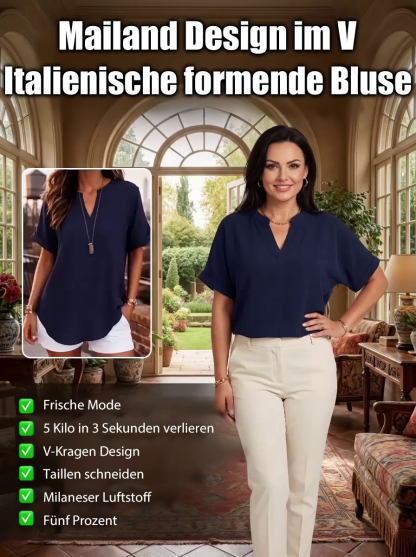 Atmungsaktive Unifarben mit Kragen, locker sitzende Kurzarm-Passform