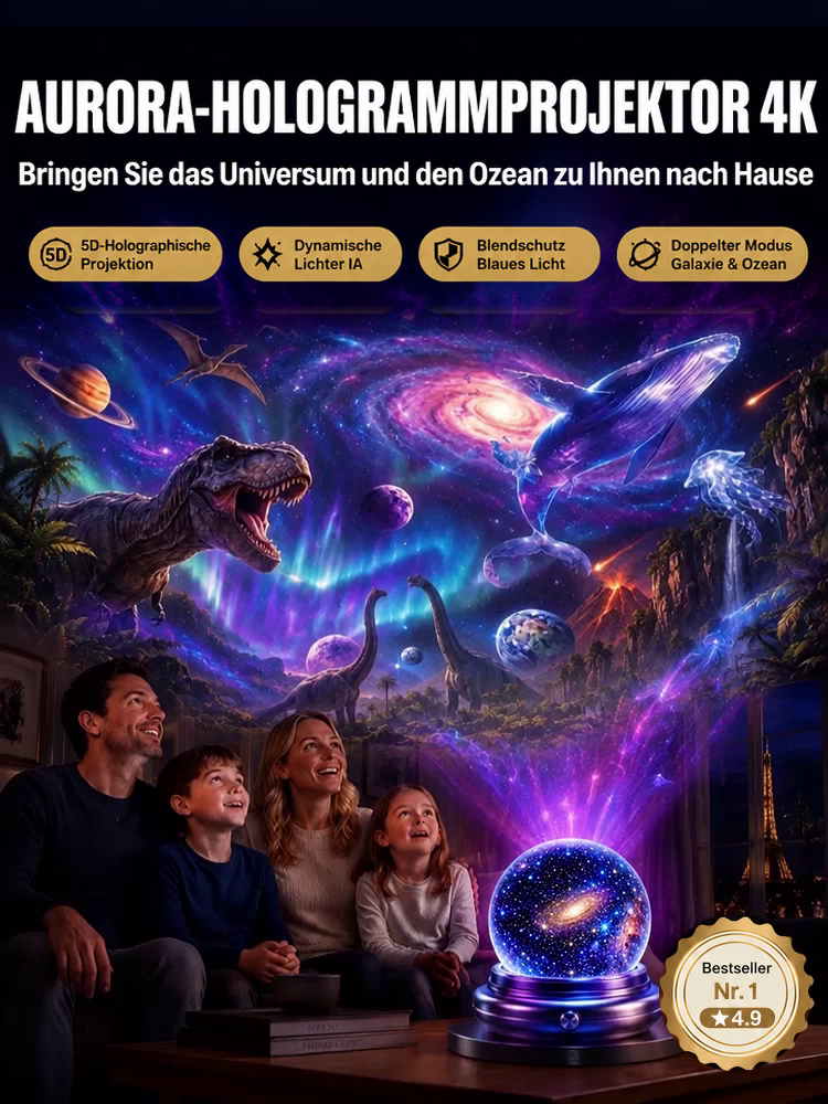 5D & 4K UHD Holografischer Projektor – Verwandeln Sie Ihr Zimmer oder Ihr Auto in ein magisches Universum!