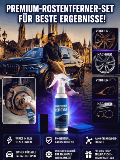 Rostentferner-Reinigungsspray-Set: Entrostung in nur 3 Sekunden, 10-mal stärker als herkömmliche Reiniger!