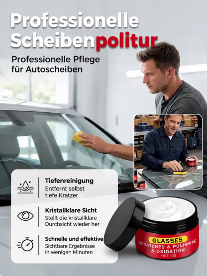 Autoglas-Kratzer-Reparaturpolitur – In 3 Sekunden sind Kratzer verschwunden! 100 % Blendschutz für maximale Sicherheit bei Nachtfahrten!
