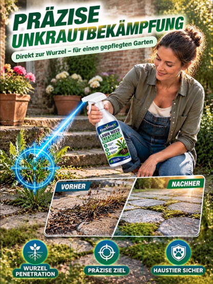 [Wirkt bis in die Wurzeln] Spray zur Unkrautbekämpfung im Rasen | Bio Unkrautvernichter Ohne Glyphosat | Bis zu 5 Jahre Unkrautfrei (-50%)