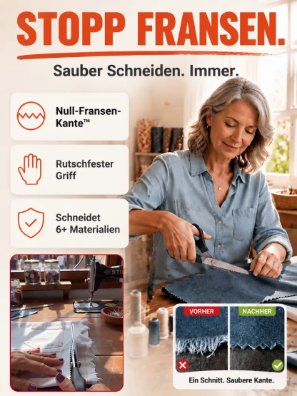 【Automatische Kantenversiegelung】Multifunktionale Zickzack-Schere | Kein Ausfransen | Heute 50% Rabatt
