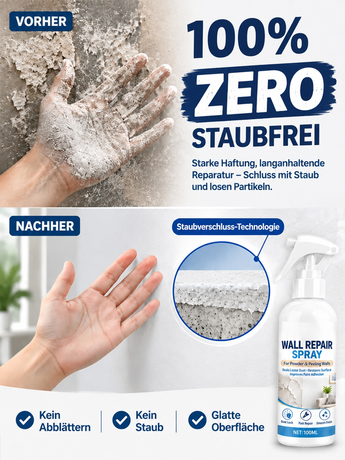 Profi-Reparaturspray gegen Risse & Schimmel