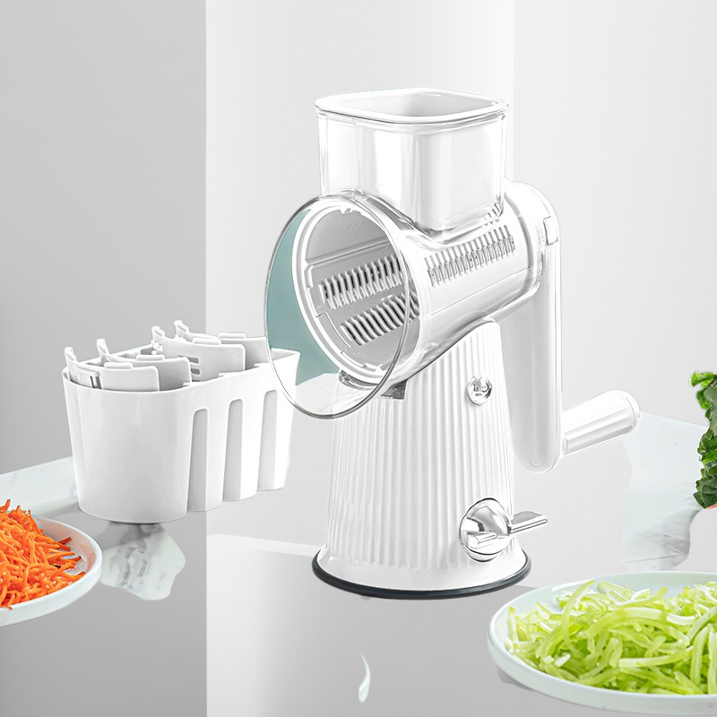 Handbetriebener Multifunktions-Gemüseschneider zum Reiben, Schneiden und Zerkleinern