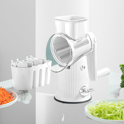 Handbetriebener Multifunktions-Gemüseschneider zum Reiben, Schneiden und Zerkleinern