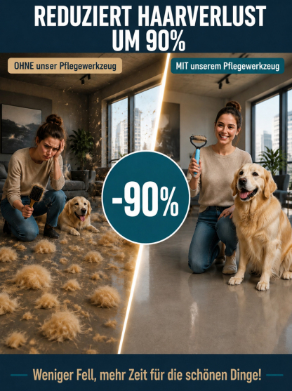 Professioneller doppelseitiger Haustierkamm – reduziert Haaren um 90%. Heute 1+1 GRATIS!