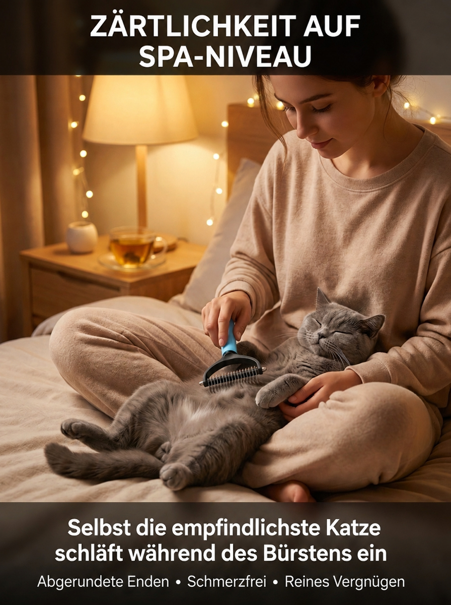 Professioneller doppelseitiger Haustierkamm – reduziert Haaren um 90%. Heute 1+1 GRATIS!