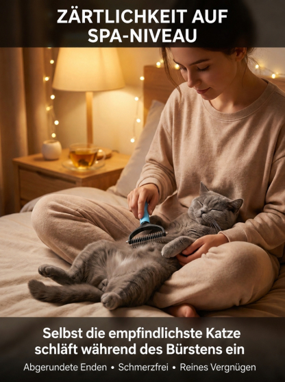 Professioneller doppelseitiger Haustierkamm – reduziert Haaren um 90%. Heute 1+1 GRATIS!
